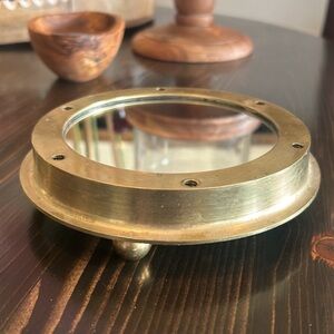 Refurb Brass Ship Porthole. Mirror Vintage